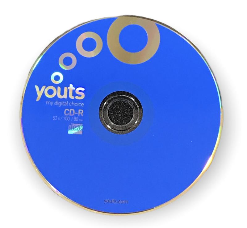 Cd-r envelope youts colorful 52x/700mb/80min - cores (unidade